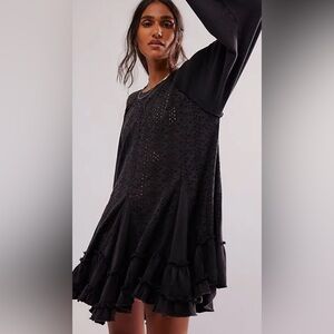 Free People Eva Sweatshirt - Washed Black, Sz M